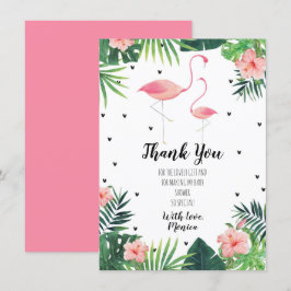 Tarjeta de agradecimiento de Baby Shower temática 