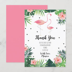 Tarjeta de agradecimiento de Baby Shower temática 