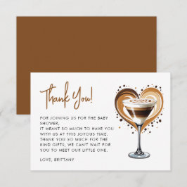 Tarjeta de agradecimiento de Baby Shower Tini One 