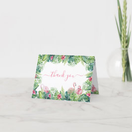 Tarjeta de agradecimiento de Baby Shower tropical 