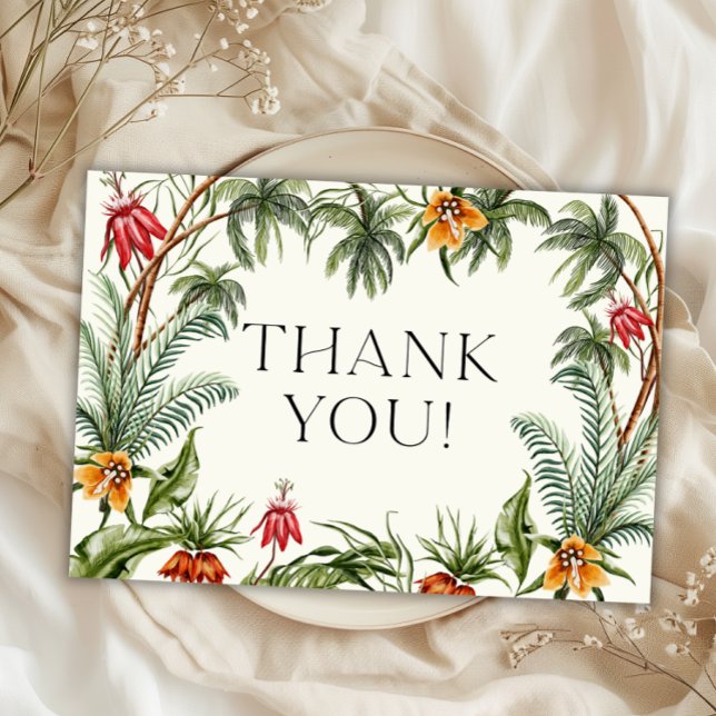 Tarjeta de agradecimiento de Baby Shower Tropical  (Subido por el creador)