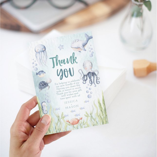 Tarjeta de agradecimiento de Baby Shower Under the (Subido por el creador)
