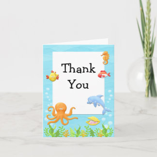 Tarjeta de agradecimiento de Baby Shower Under the