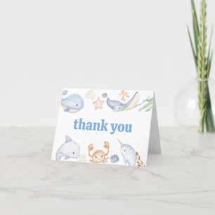 Tarjeta de agradecimiento de Baby Shower Under the