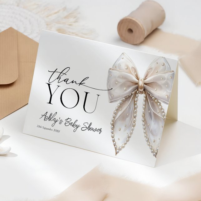 Tarjeta de agradecimiento de Baby Shower White Pea (Subido por el creador)