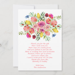 Tarjeta de agradecimiento de Baby Shower Wildflowe