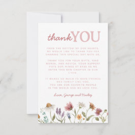 Tarjeta de agradecimiento de Baby Shower Wildflowe