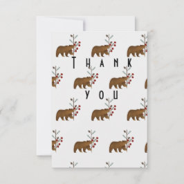 Tarjeta de agradecimiento de Baby Shower Winter Be