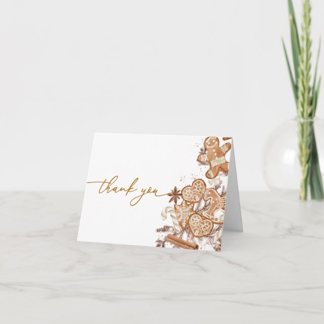 Tarjeta de agradecimiento de Baby Shower Winter Gi (Anverso)