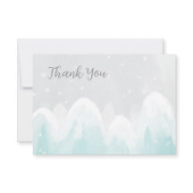 Tarjeta de agradecimiento de Baby Shower WInter Sn