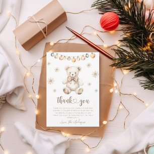 Tarjeta de agradecimiento de Baby Shower Winter Wa