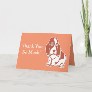 Tarjeta de agradecimiento de Basset Hound Warm Nar