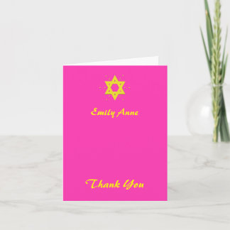 Tarjeta de agradecimiento de Bat Mitzvah