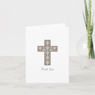 Tarjeta de agradecimiento de bautismo/cristianismo