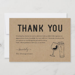 Tarjeta de agradecimiento de bebidas gratis divert
