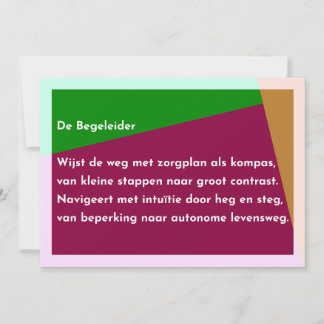Tarjeta De Agradecimiento De Begeleider