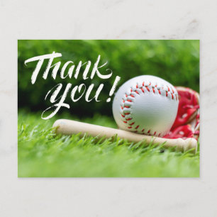 Tarjeta de agradecimiento de béisbol