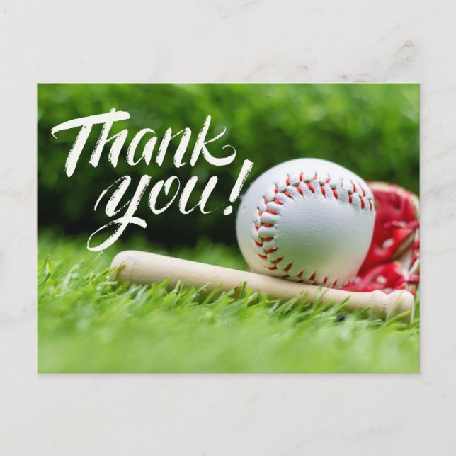 Tarjeta de agradecimiento de béisbol (Anverso)