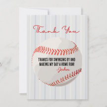 Tarjeta de agradecimiento de béisbol