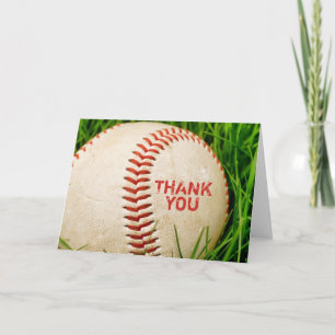 Tarjeta de agradecimiento de béisbol