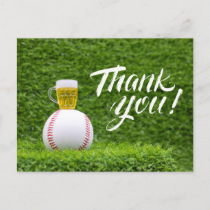 Tarjeta de agradecimiento de béisbol