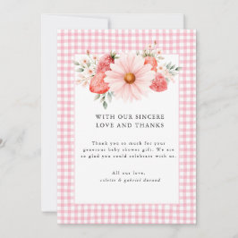 Tarjeta de agradecimiento de Berry Sweet Baby Show