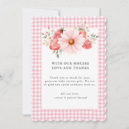 Tarjeta de agradecimiento de Berry Sweet Baby Show