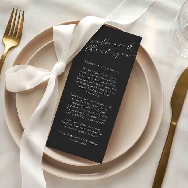 Tarjeta de agradecimiento de bienvenida de boda pe (Subido por el creador)