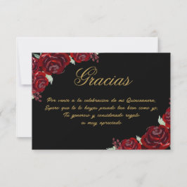 Tarjeta de agradecimiento de Black Burgundy