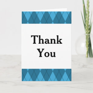 Tarjeta de agradecimiento de Blue Argyle