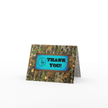 Tarjeta de agradecimiento de Blue Camo