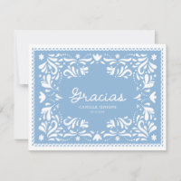 Tarjeta de agradecimiento de Blue Cielito Lindo