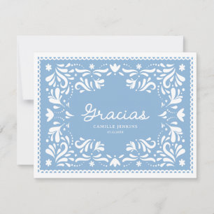 Tarjeta de agradecimiento de Blue Cielito Lindo