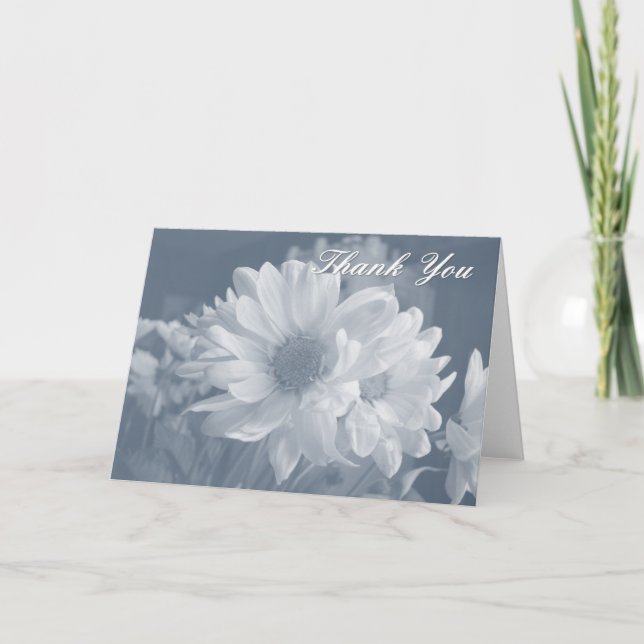 Tarjeta de agradecimiento de Blue Daisies (Anverso)