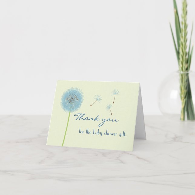 Tarjeta de agradecimiento de Blue Dandelion (Anverso)