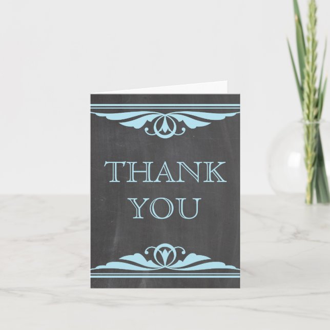 Tarjeta de agradecimiento de Blue Deco (Anverso)