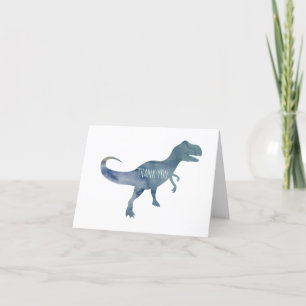 Tarjeta de agradecimiento de Blue Dinosaur Trex Fl