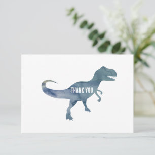 Tarjeta de agradecimiento de Blue Dinosaur Trex Fl