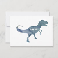 Tarjeta de agradecimiento de Blue Dinosaur Trex Fl