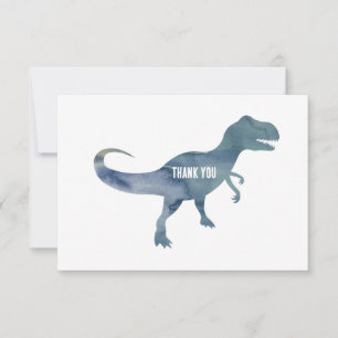 Tarjeta de agradecimiento de Blue Dinosaur Trex Fl