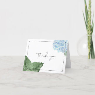 Tarjeta de agradecimiento de Blue Hydrangea