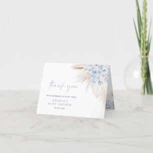 Tarjeta de agradecimiento de Blue Pampas Grass Boy