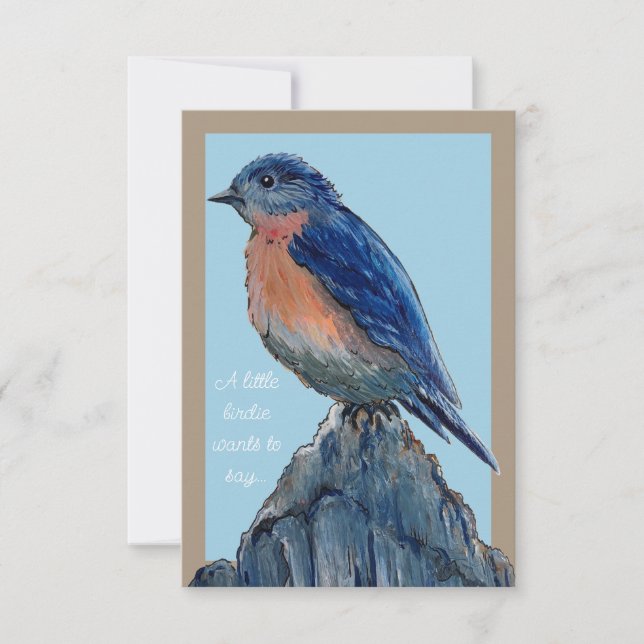Tarjeta de agradecimiento de Bluebird (Anverso)