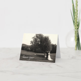 Tarjeta de agradecimiento de boda