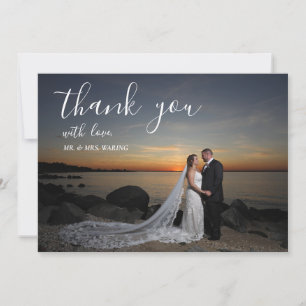 Tarjeta de agradecimiento de boda