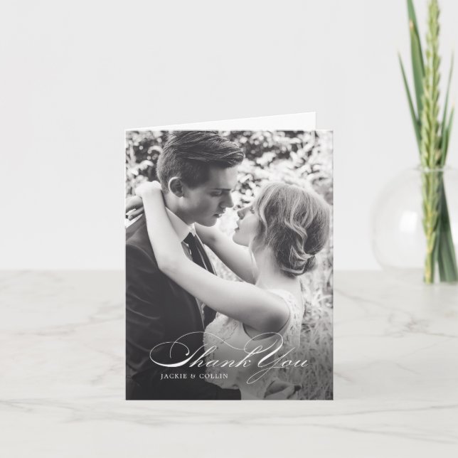 Tarjeta de agradecimiento de boda (Anverso)