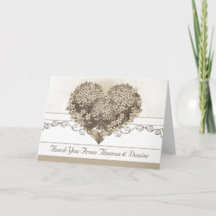 tarjeta de agradecimiento de boda