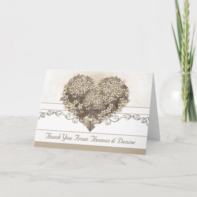 tarjeta de agradecimiento de boda (Anverso)