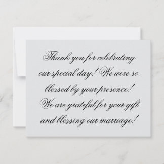 Tarjeta de agradecimiento de boda