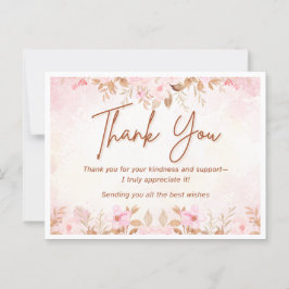 Tarjeta de agradecimiento de boda